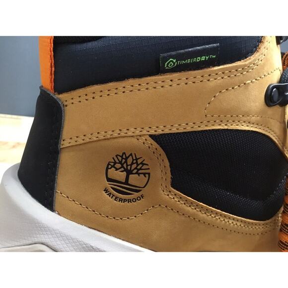 TIMBERLAND MEN MOTION SCRAMBLE MID LACE WATERPROOF WHEAT NUBUCK A68Q8 Size 10 main image 4